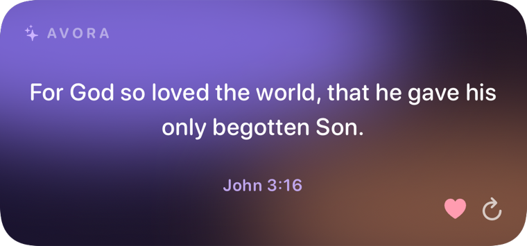 Medium widget: For God so loved the world, that he gave his only begotten Son. John 3:16